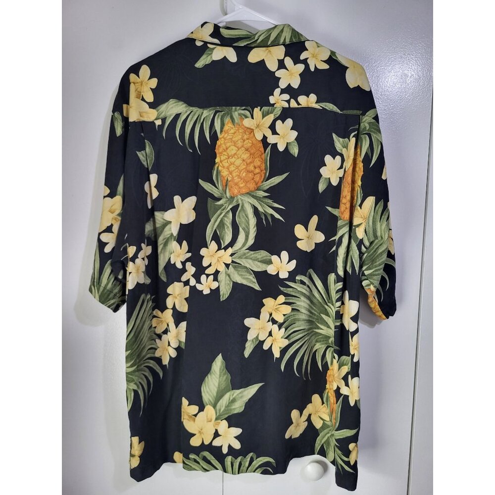 Tommy Bahama Men's XL Silk Floral Hawaiian Shirt Pineapples Tropical Resort - Picture 3 of 6